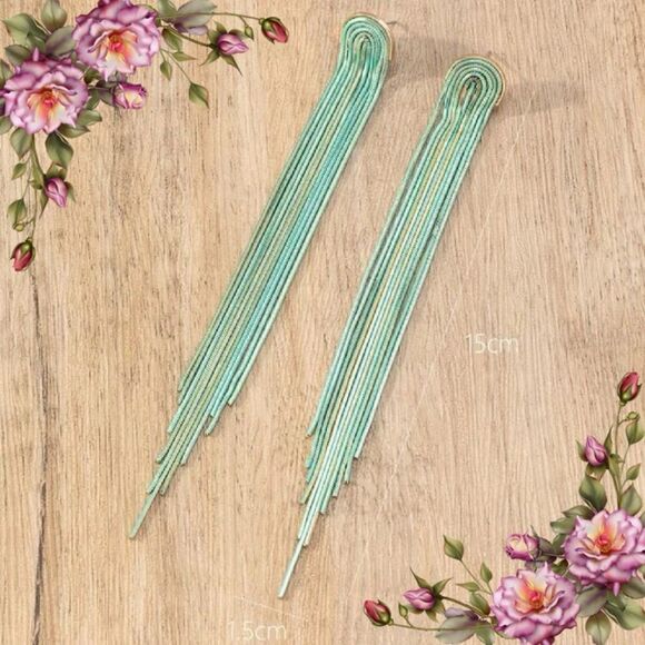 Metal Tassel Drop Earrings - Picture 1 of 10